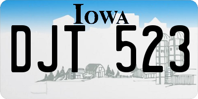 IA license plate DJT523