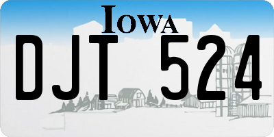 IA license plate DJT524