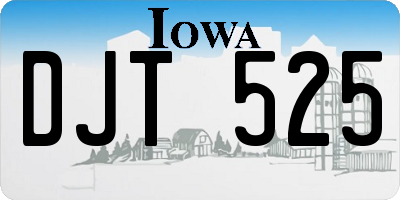 IA license plate DJT525