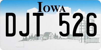 IA license plate DJT526