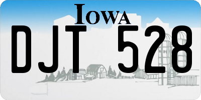 IA license plate DJT528