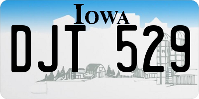 IA license plate DJT529