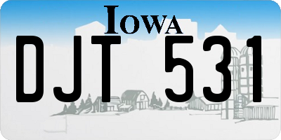 IA license plate DJT531