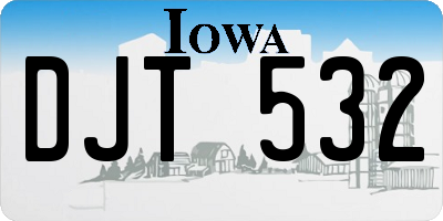 IA license plate DJT532