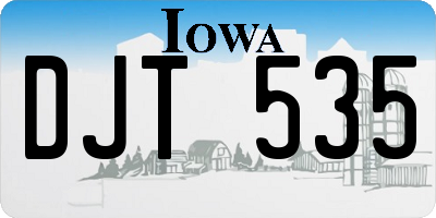IA license plate DJT535