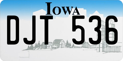 IA license plate DJT536