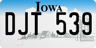 IA license plate DJT539