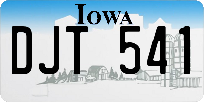 IA license plate DJT541