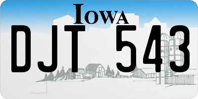 IA license plate DJT543