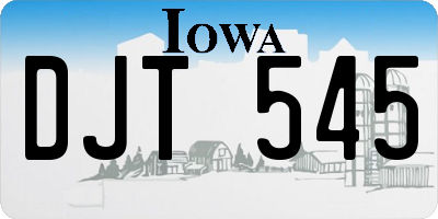 IA license plate DJT545