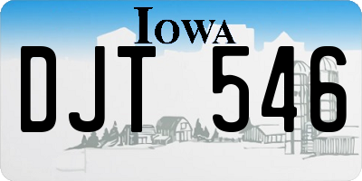 IA license plate DJT546