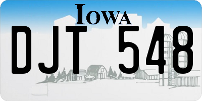 IA license plate DJT548