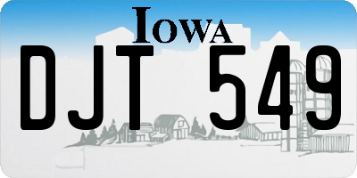 IA license plate DJT549