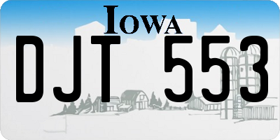 IA license plate DJT553