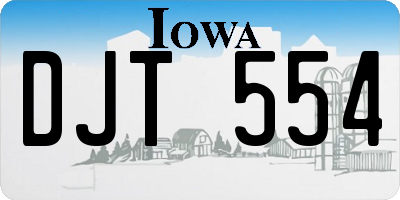 IA license plate DJT554