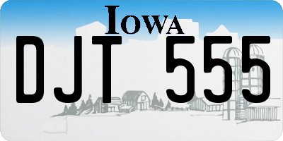 IA license plate DJT555
