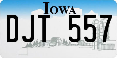 IA license plate DJT557