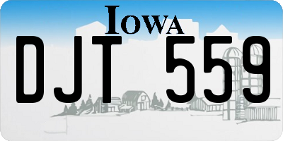 IA license plate DJT559