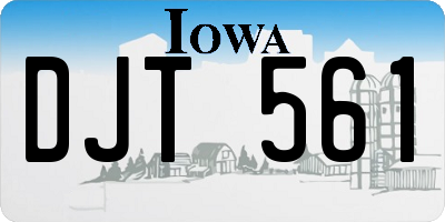 IA license plate DJT561