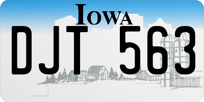 IA license plate DJT563