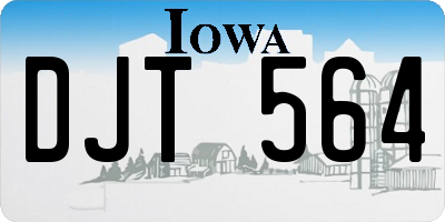 IA license plate DJT564