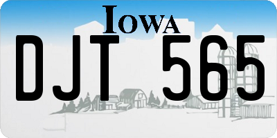 IA license plate DJT565
