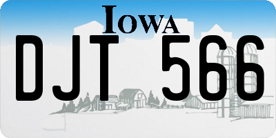 IA license plate DJT566