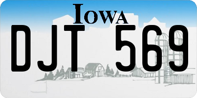 IA license plate DJT569