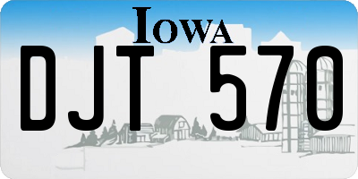 IA license plate DJT570