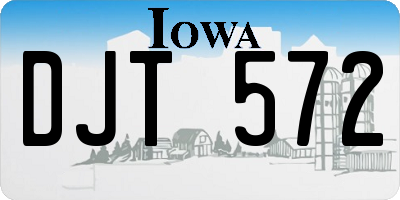 IA license plate DJT572