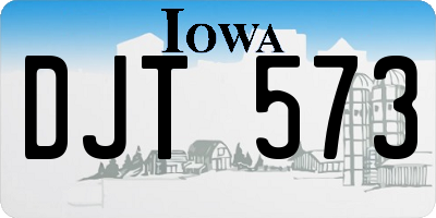 IA license plate DJT573