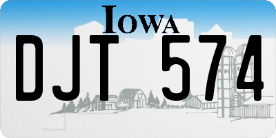IA license plate DJT574