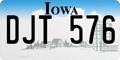 IA license plate DJT576
