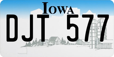 IA license plate DJT577