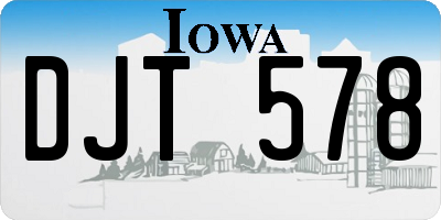 IA license plate DJT578