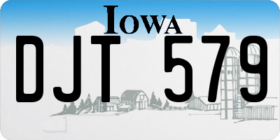IA license plate DJT579