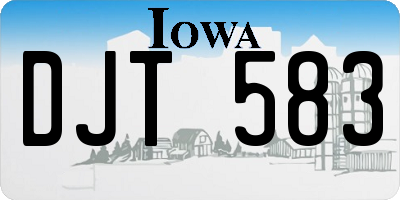 IA license plate DJT583