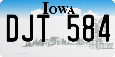 IA license plate DJT584