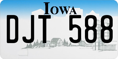 IA license plate DJT588