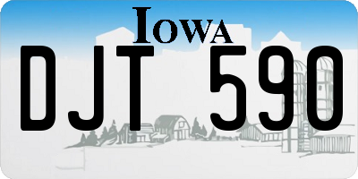 IA license plate DJT590