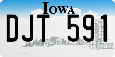 IA license plate DJT591