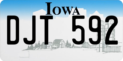IA license plate DJT592