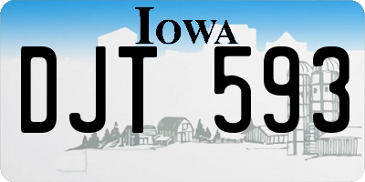 IA license plate DJT593