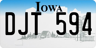 IA license plate DJT594