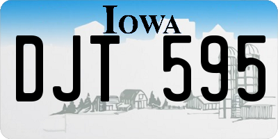 IA license plate DJT595