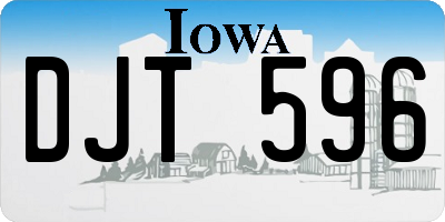 IA license plate DJT596