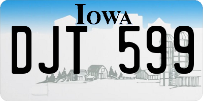 IA license plate DJT599