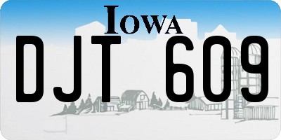 IA license plate DJT609