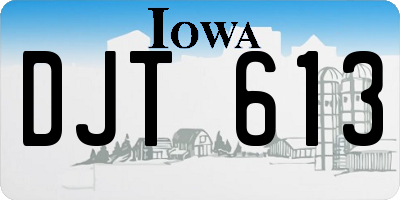 IA license plate DJT613