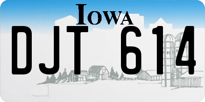 IA license plate DJT614